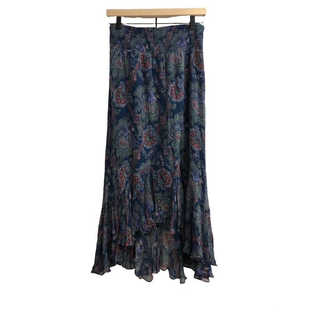 Anthropologie Vanessa and Virginia waterfall maxi skirt paisley print SIZE 6